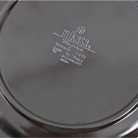 Vintage Mikasa Majora Terazzo Stoneware Chop plate 12", serving plate - Picture 4 of 6